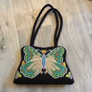 Y2K Beaded Butterfly Handbag